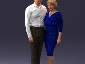 000237 Couple Standing Together 1224 3dp 3D Print Model