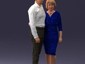 000237 Couple Standing Together 1224 3dp 3D Print Model