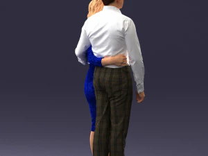 000237 Couple Standing Together 1224 3dp 3D Print Model