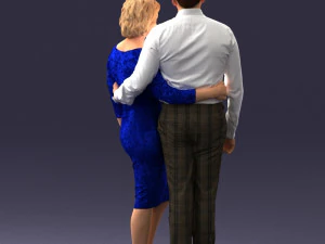 000237 Couple Standing Together 1224 3dp 3D Print Model