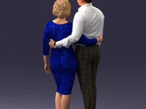 000237 Couple Standing Together 1224 3dp 3D Print Model