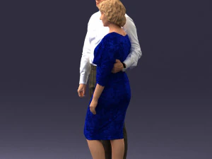 000237 Couple Standing Together 1224 3dp 3D Print Model