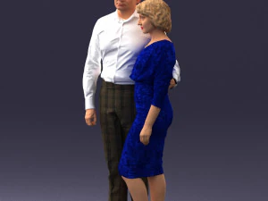 000237 Couple Standing Together 1224 3dp 3D Print Model