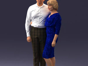 000237 Couple Standing Together 1224 3dp 3D Print Model
