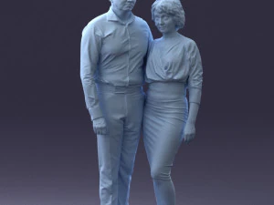000237 Couple Standing Together 1224 3dp 3D Print Model