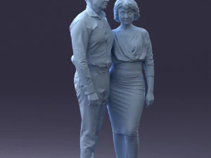 000237 Couple Standing Together 1224 3dp 3D Print Model