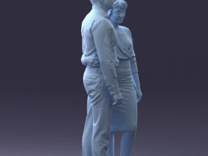 000237 Couple Standing Together 1224 3dp 3D Print Model
