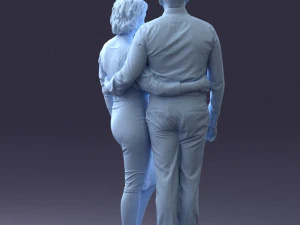 000237 Couple Standing Together 1224 3dp 3D Print Model