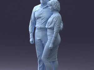 000237 Couple Standing Together 1224 3dp 3D Print Model