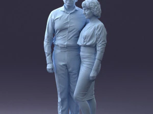 000237 Couple Standing Together 1224 3dp 3D Print Model
