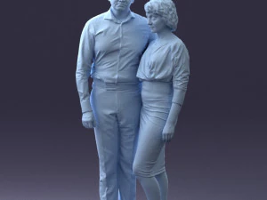000237 Couple Standing Together 1224 3dp 3D Print Model