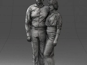 000237 Couple Standing Together 1224 3dp 3D Print Model