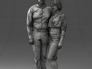 000237 Couple Standing Together 1224 3dp 3D Print Model