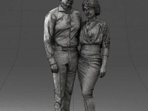 000237 Couple Standing Together 1224 3dp 3D Print Model