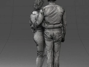000237 Couple Standing Together 1224 3dp 3D Print Model