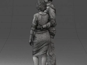 000237 Couple Standing Together 1224 3dp 3D Print Model