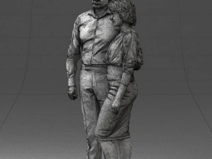 000237 Couple Standing Together 1224 3dp 3D Print Model