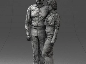 000237 Couple Standing Together 1224 3dp 3D Print Model