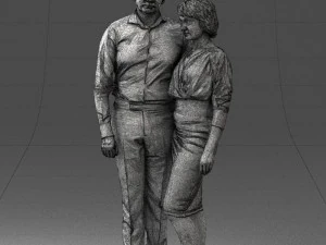 000237 Couple Standing Together 1224 3dp 3D Print Model