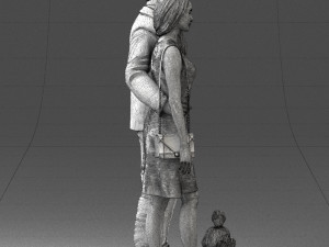 couple with dog1123-1 3D Модель