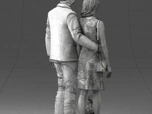 couple with dog1123-1 3D Модель