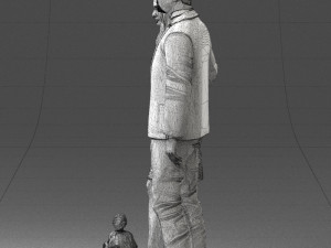 couple with dog1123-1 3D Модель