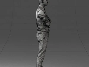 000193 Young Businessman in Shirt and Tie Arms Crossed Pose 1012 3D Model