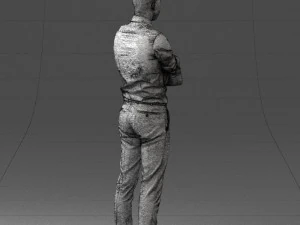 000193 Young Businessman in Shirt and Tie Arms Crossed Pose 1012 3D Model