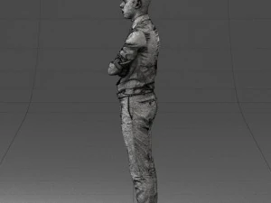 000193 Young Businessman in Shirt and Tie Arms Crossed Pose 1012 3D Model