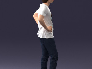 000123 Teenager in Printed Tiger T-Shirt 0303 3dp 3D Принт Модель