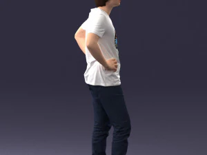 000123 Teenager in Printed Tiger T-Shirt 0303 3dp 3D Print Model