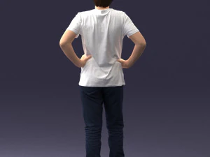 000123 Teenager in Printed Tiger T-Shirt 0303 3dp 3D Print Model