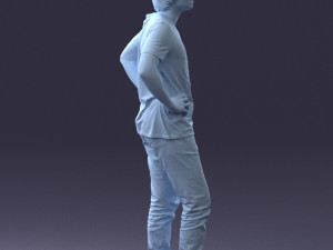 000123 Teenager in Printed Tiger T-Shirt 0303 3dp 3D Принт Модель