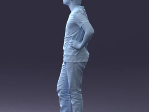 000123 Teenager in Printed Tiger T-Shirt 0303 3dp 3D Print Model