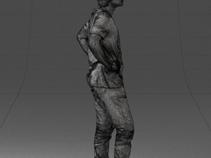 000123 Teenager in Printed Tiger T-Shirt 0303 3dp 3D Принт Модель