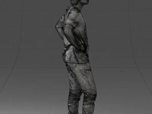 000123 Teenager in Printed Tiger T-Shirt 0303 3dp 3D Print Model