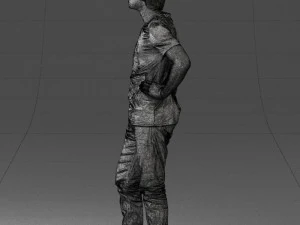 000123 Teenager in Printed Tiger T-Shirt 0303 3dp 3D Print Model