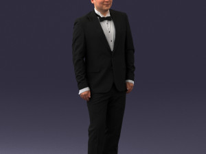 waiter man 0414-1 3d print ready 3Dプリントモデル