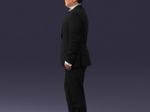 waiter man 0414-1 3d print ready 3Dプリントモデル