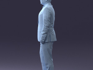 waiter man 0414-1 3d print ready 3Dプリントモデル
