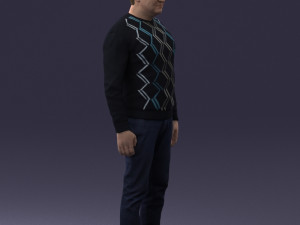 man in sweater 0219 3D Model