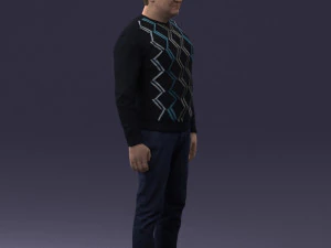 man in sweater 0219 3D Model