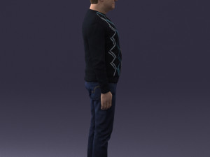 man in sweater 0219 3D Model