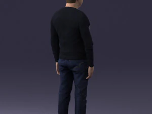 man in sweater 0219 3D Model