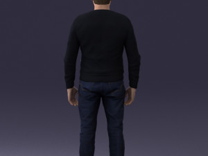 man in sweater 0219 3D Model