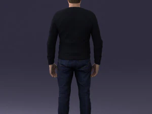 man in sweater 0219 3D Model