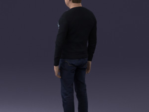 man in sweater 0219 3D Model