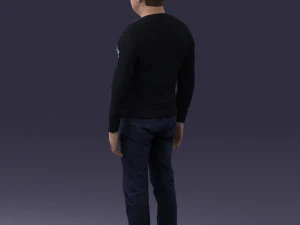 man in sweater 0219 3D Model