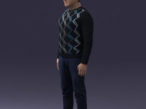 man in sweater 0219 3D Model
