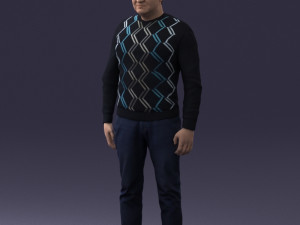 man in sweater 0219 3D Model